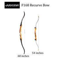 JUNXING F168 Recurve Bow Arrow Set Professional Competition Archery Shooting Sport Kids Bow Wooden Bow Handle Left/Right Hand