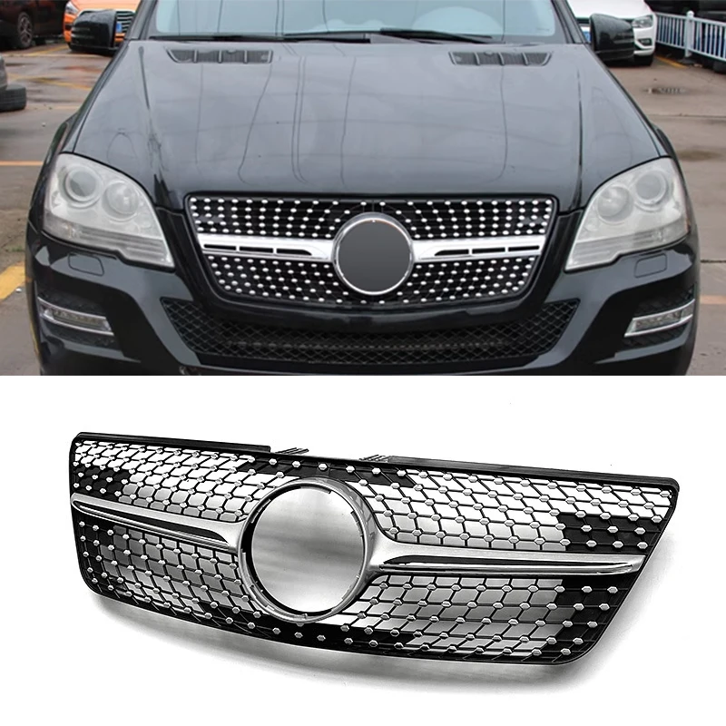 Front Bumper Grille Hood Tuning Racing Grill For Mercedes Benz ML Class W164 ML320 ML350 ML450 ML500 ML550 2009-2011 ABS Grills