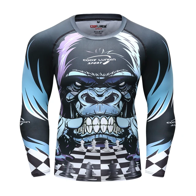 Fabryka hurtowa Upf 50 wysokiej jakości osobista prywatna marka mężczyźni biegająca koszula z obcisłym wzorem jiu jitsu niestandardowe bjj rashguards