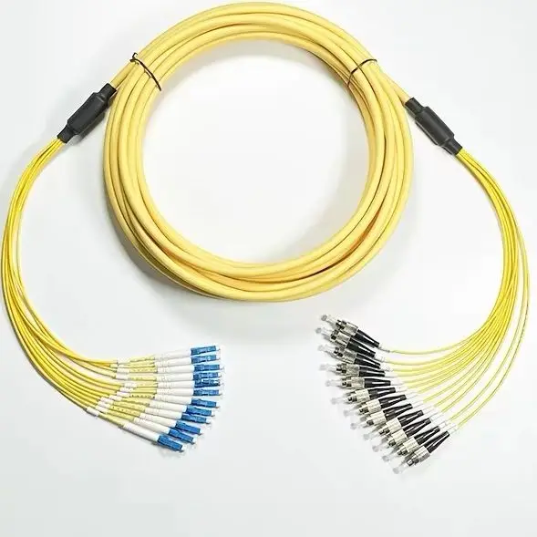 

fiber patchcord 12 cores LC-LC 150-300m Singlemode 200m250m bundled jumper SC FC ST E2000 SM optical fiber patch lead 12C bundle