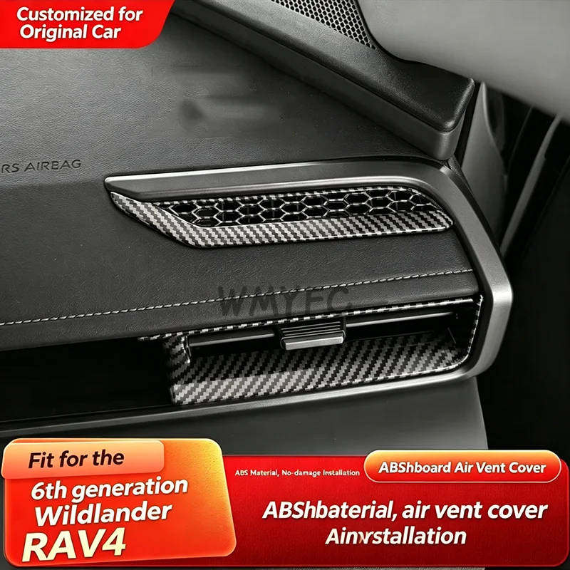 Left & Right Dashboard Air Outlet Frame Trim For Toyota RAV4 Wildlander 2026 ABS  Stick-On Side Air Vent Protective Decor Parts