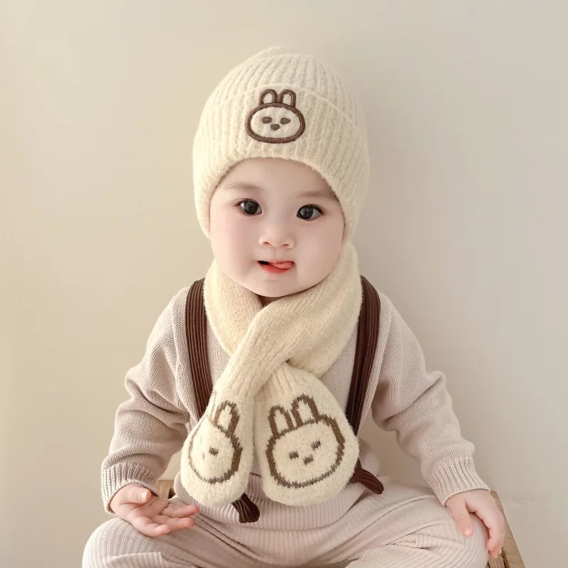 

Зимний теплый детский шарф, комплект шапочек для детей 1-6 лет, детский шейный платок, милая детская шерстяная вязаная шапка с героями мультфильмов, защитная шапка для ушей для мальчиков и девочек