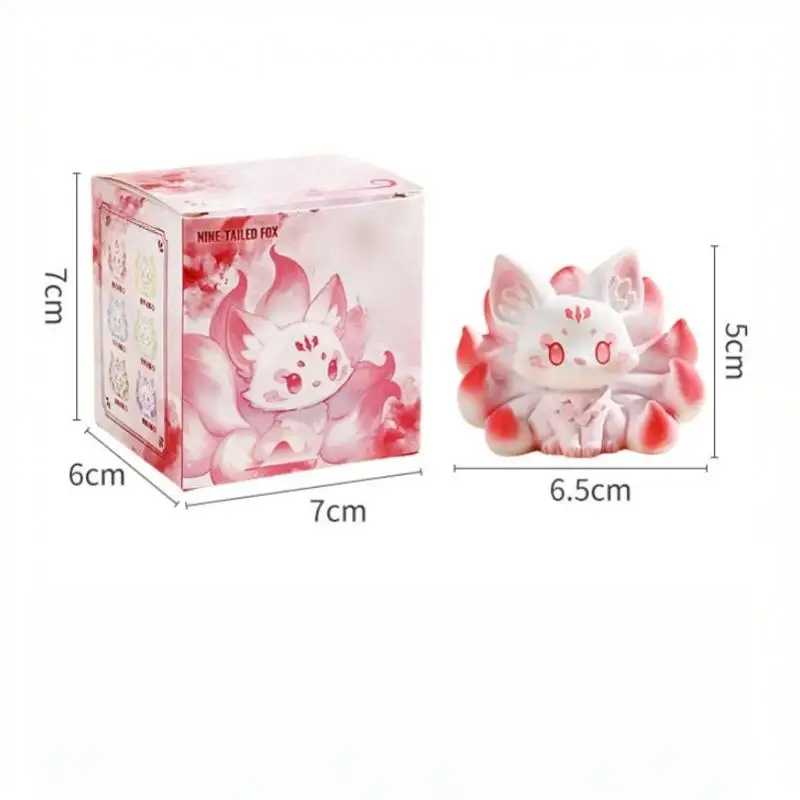 1Pcs Nine Tailed Fox Resin Handicraft Figurine Exquisite Detail Car Dashboard Decoration for Home Office Gift for Kids