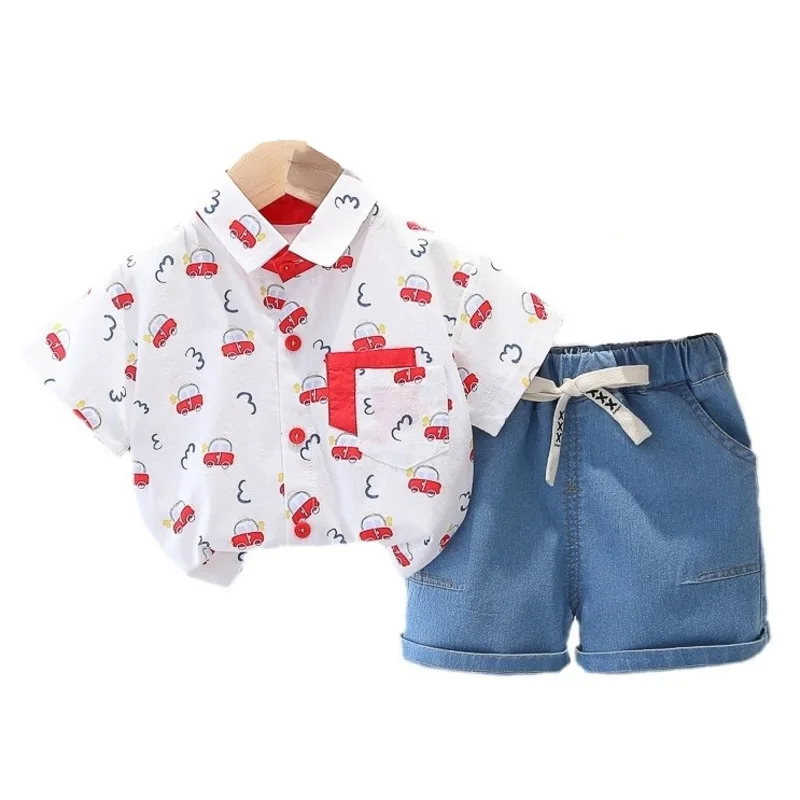 

New Summer Baby Boys Clothes Suit Children Shirt Shorts 2Pcs/Sets Infant Clothing Toddler Casual Cartoon Costume Kids Tracksuits