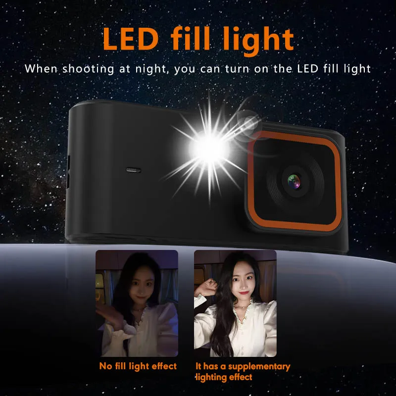 

Портативная цифровая камера CCD 1080p, камера начального уровня, светодиодная заполняющая лампа, 4K, цифровая CCD 180 ° Откидной экран для селфи