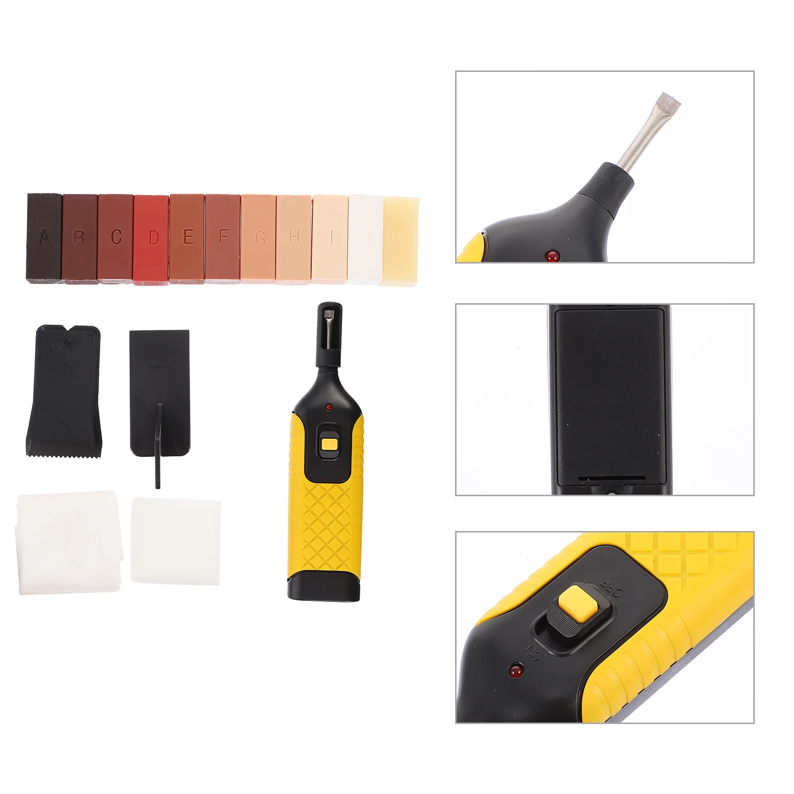 1 مجموعة طقم تصليح الأثاث تصميم مرمم لاسلكي لترميم فجوة الأرضية الصفائحية تثبيت الصيانة المنزلية #3