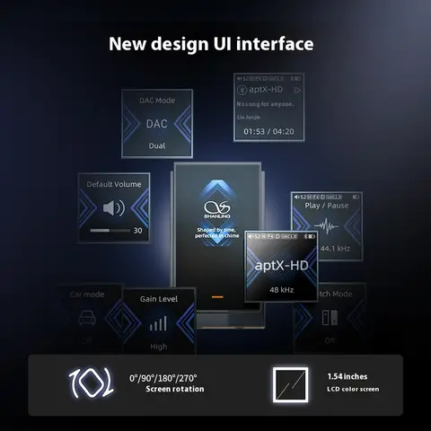 Shanling UP6 Trådlösa Bluetooth-hörlurar Avkodningsförstärkare Dubbel ES90690 DAC XMOS XU316 USB Chip Balance 4.4 Anpassad Avkodare 12 best sales julafton - №12
