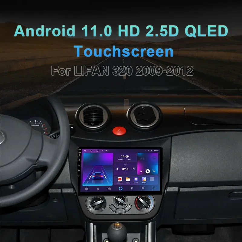 MAMSM 9inch Car Radio For LIFAN 320 2009 2010 2011 2012  Android 2 Din Multimedia Video Player Stereo Wireless Carplay Autoradio