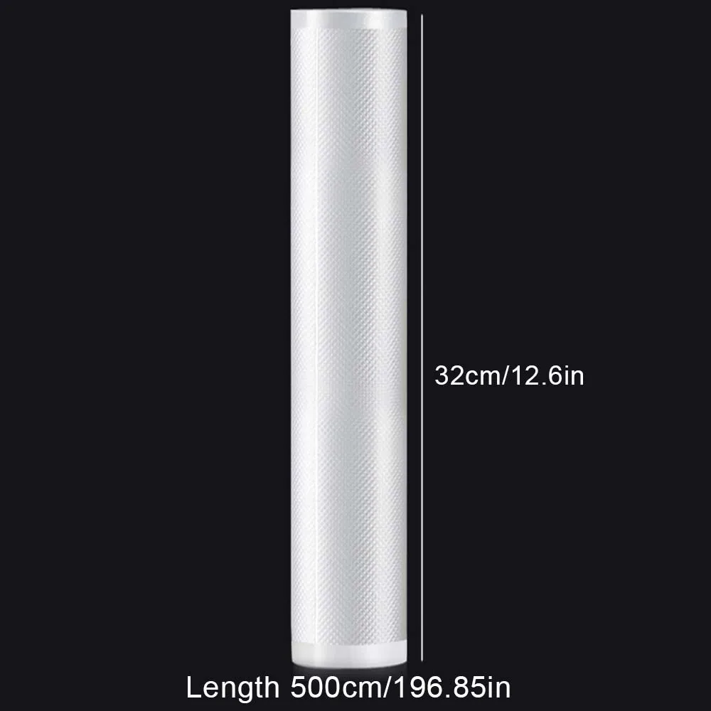 32cmx500cm Textured Embossed Vacuum Sealer Bags Roll Food Grade Vacuum Bags For Sous Vide Freezer Sealer Machine Kitchen Tools