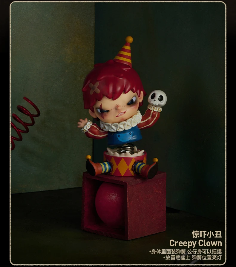 Nieuwe Originele POPMART Hirono Monsters' Carnaval Serie Blind Box Desktop Scène Decoratie Speelgoed Modellen Mystery Box Halloween Geschenken