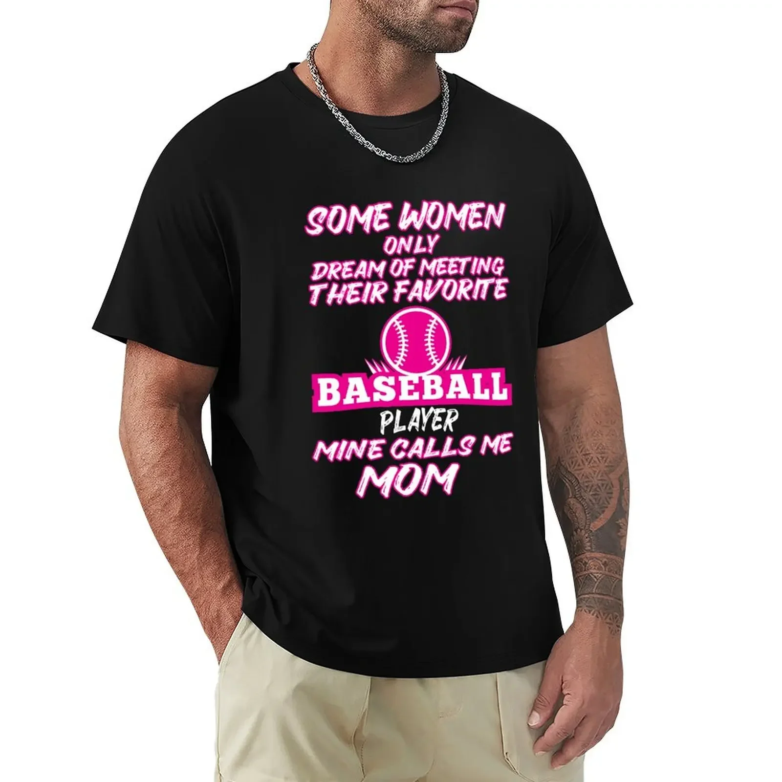 

Womens My Favorite Baseball Player Calls me Mom T-Shirt blacks summer clothes anime stuff custom shirt clothes for men