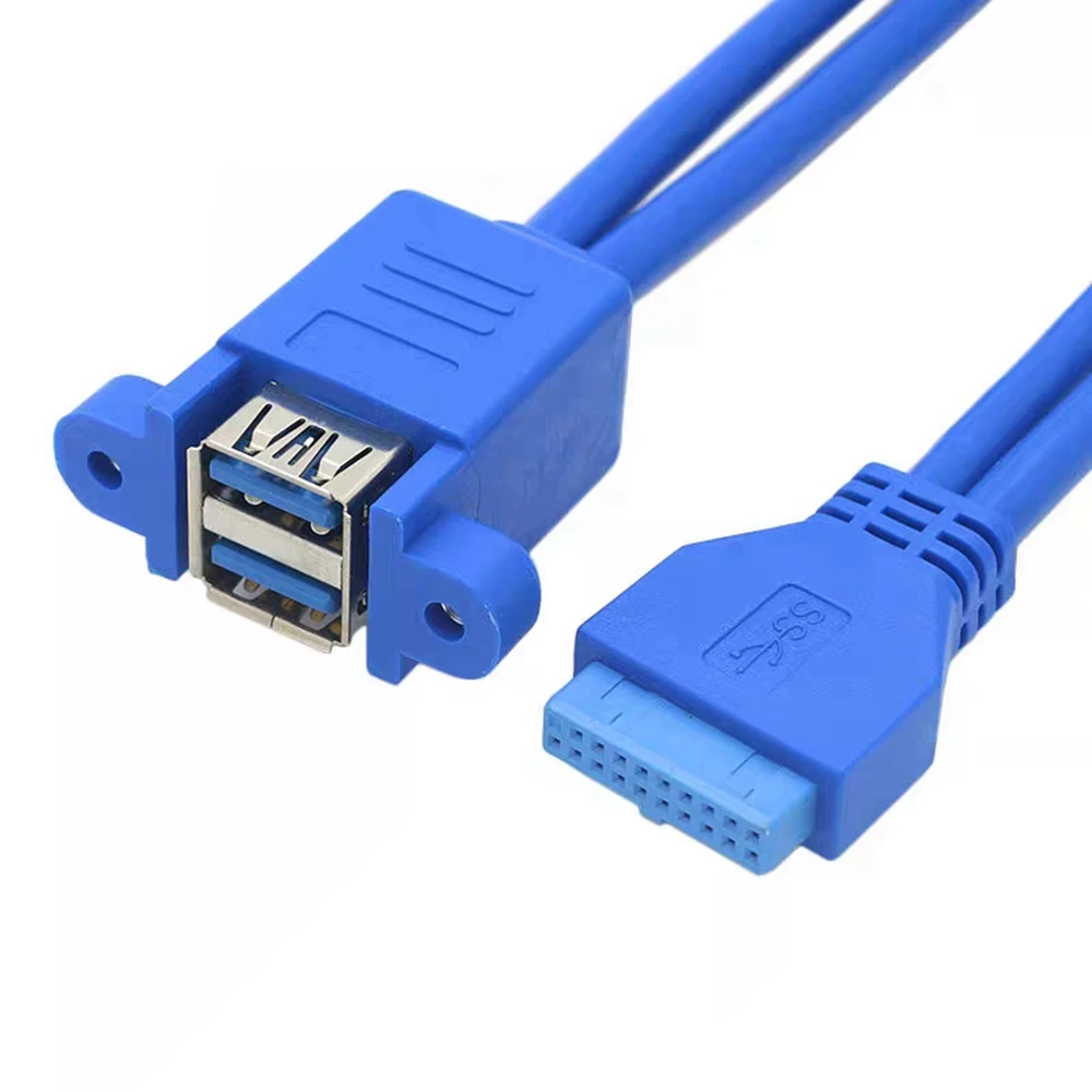 Adattatore 3.0 scheda madre da 20pin a USB 3.0 conversione connessione da 20pin a 2pin da 20P a USB femmina dual USB