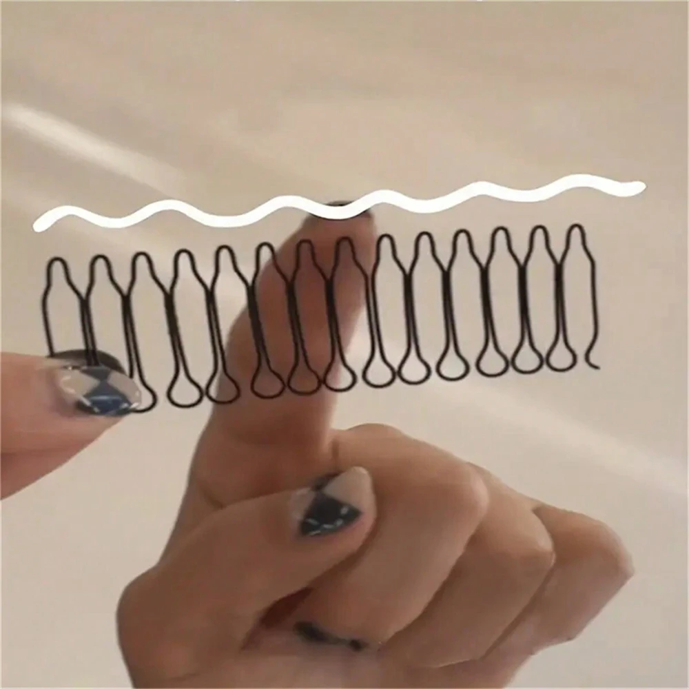 1 قطعة النساء غير مرئية كسر الشعر دبوس الشعر الكبار تيارا أدوات لفة منحنى إبرة الانفجارات الثابتة إدراج مشط اكسسوارات التصميم