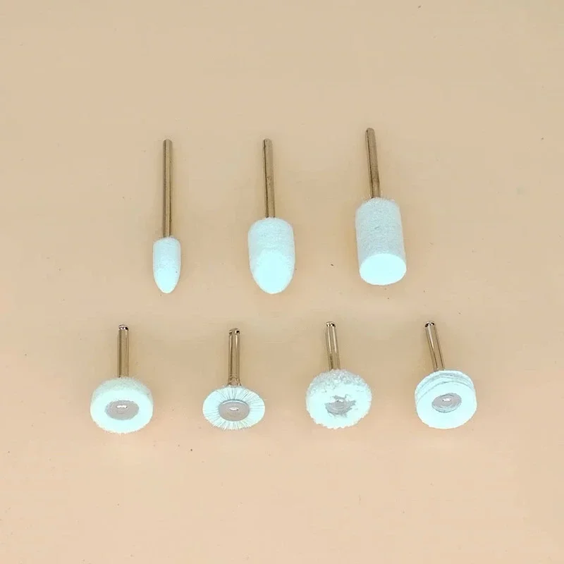 10Pcs Dental Polishing Brushes - Wheel Brush (Cotton/Wire/Cloth, Oral/Denture Polishing, Low Speed Machine, Dental Use)