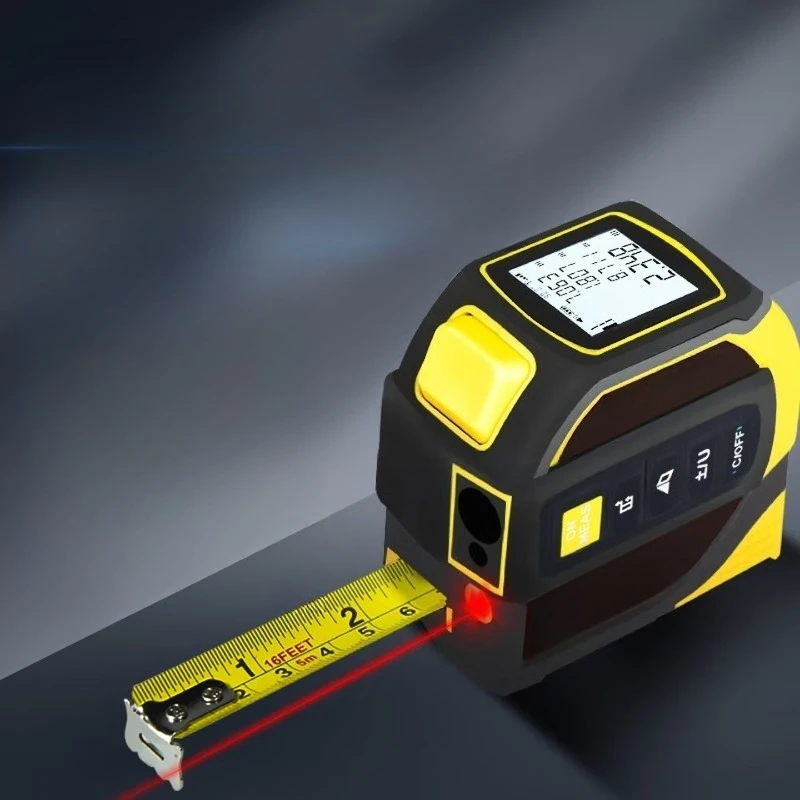 Distance measurement tape measure distance meter High precision electronic ruler reticle measuring instrument Bluetooth yellow