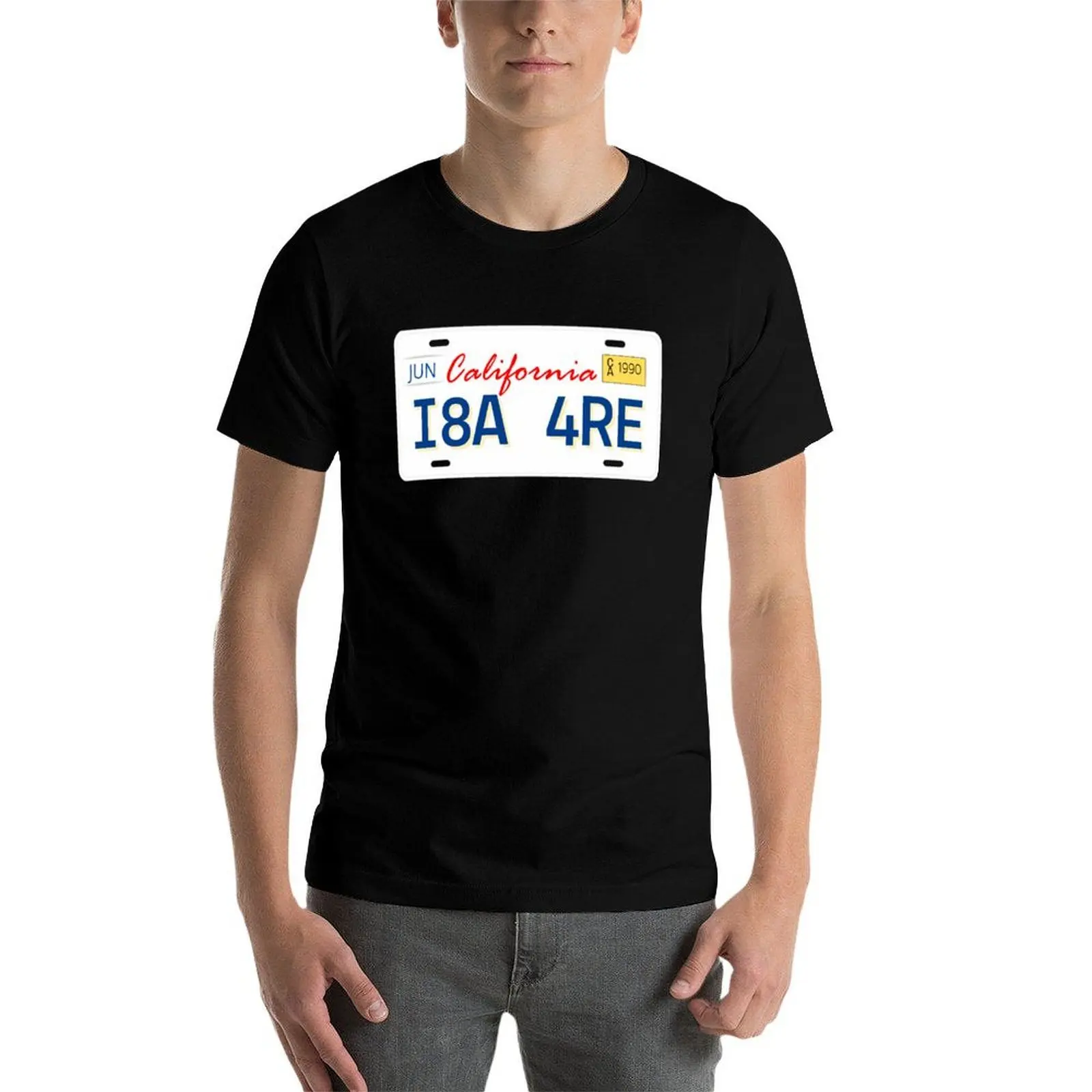 Beverly Hills Inspired California License Plate T-Shirt Graphic Print Short Sleeve T-Shirt view 4