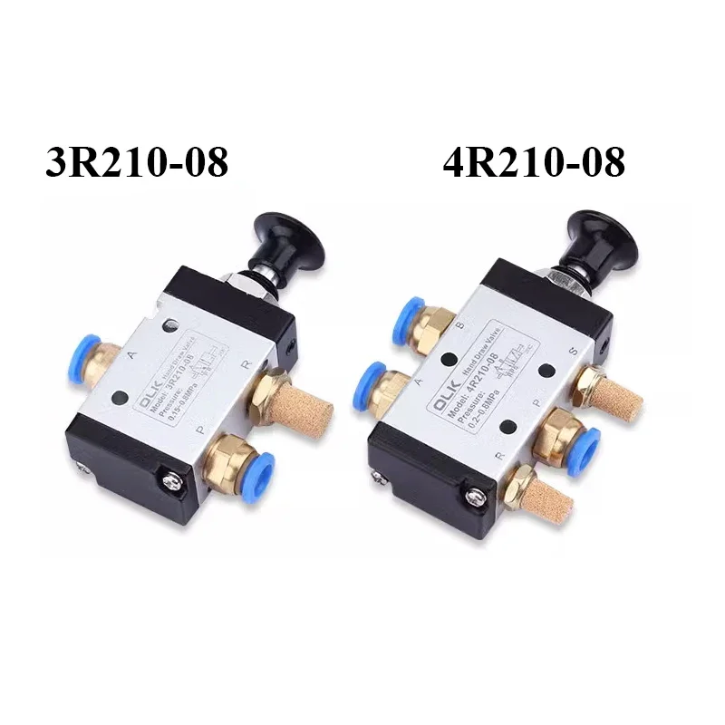 

3R210-08 4R210-08 2 Way 3 Ports 5 Position Push and Pull Pneumatic Control Switch Reversing Manual Valve With Fittings Silencer