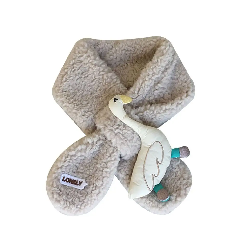 Fashion Warm Kids Winter Scarf Soft Lamb Fleece Scarf Thick Cartoon Baby Shawls Baby Boys Girls