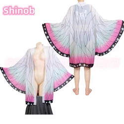 Anime Kochou Shinobu Bikini Swimsuit Sexy Kimono Cardigan Summer Bathing Wear Print Cosplay Clothing Causal Coat
