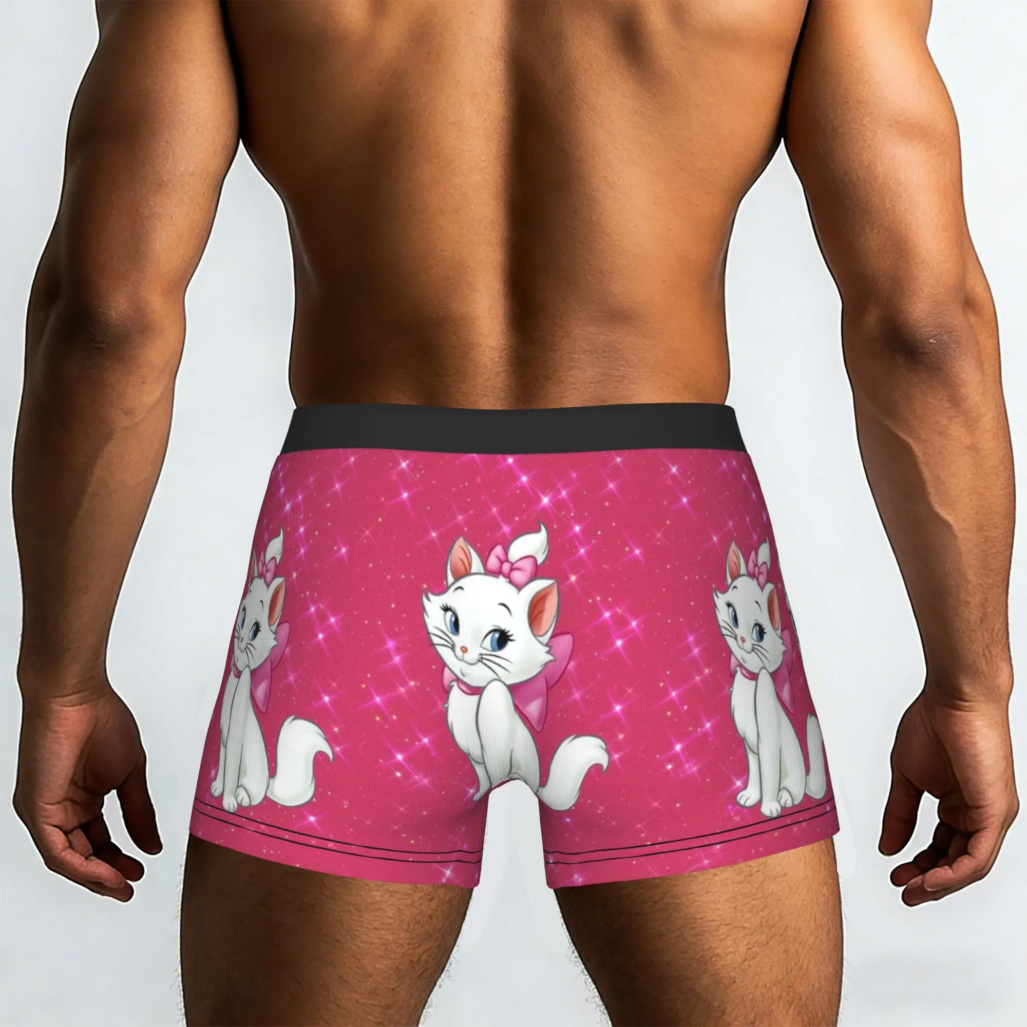 Customized M-Marie Cat Cartoon Underwear Male Print Cat Manga Boxer Shorts Panties Briefs Breathable Underpants