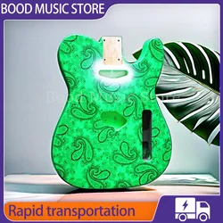 Green Paisley Amoeba Tel 2 Alder Guitar Body  Master Handwound and CNC Made Guitar components and accessories