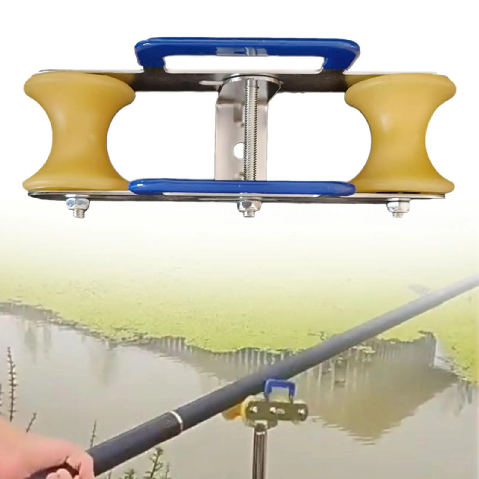 Fishing Pole Bracket Rod Stand Stable Spare Parts Bank Rod Rack Fishing Tool Smooth Roller Portable Fishing Gifts Rod Support
