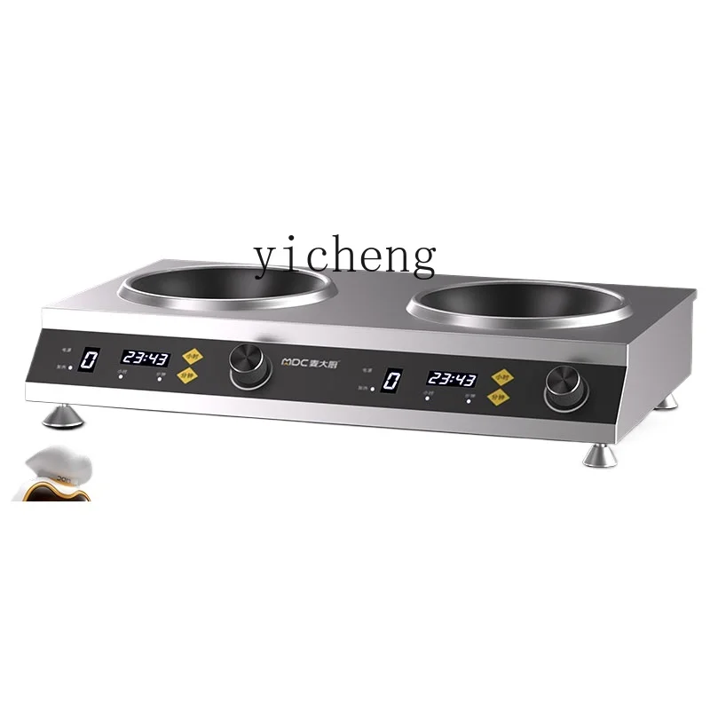 Tqh Commercial Induction Cooker Double Burner Concave Double-Headed High-Power Multi-Head Electric Stove Large Electric