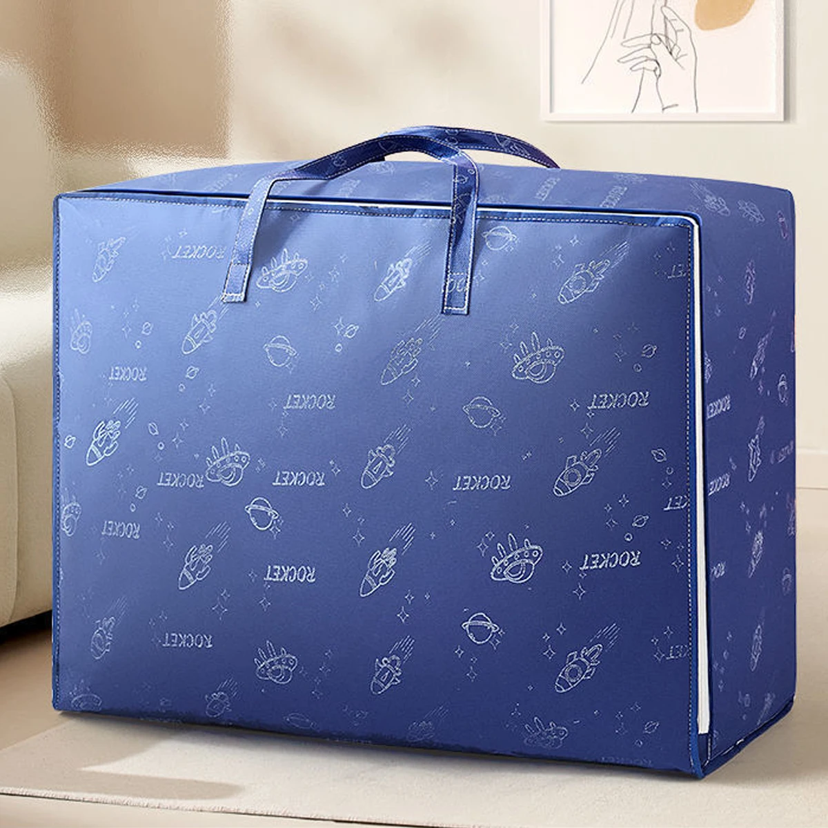 1PC Quilt Storage Bag Moving Clothing Storage Bag Large Capacity Cartoon Pattern Storage Pouch 2024 New