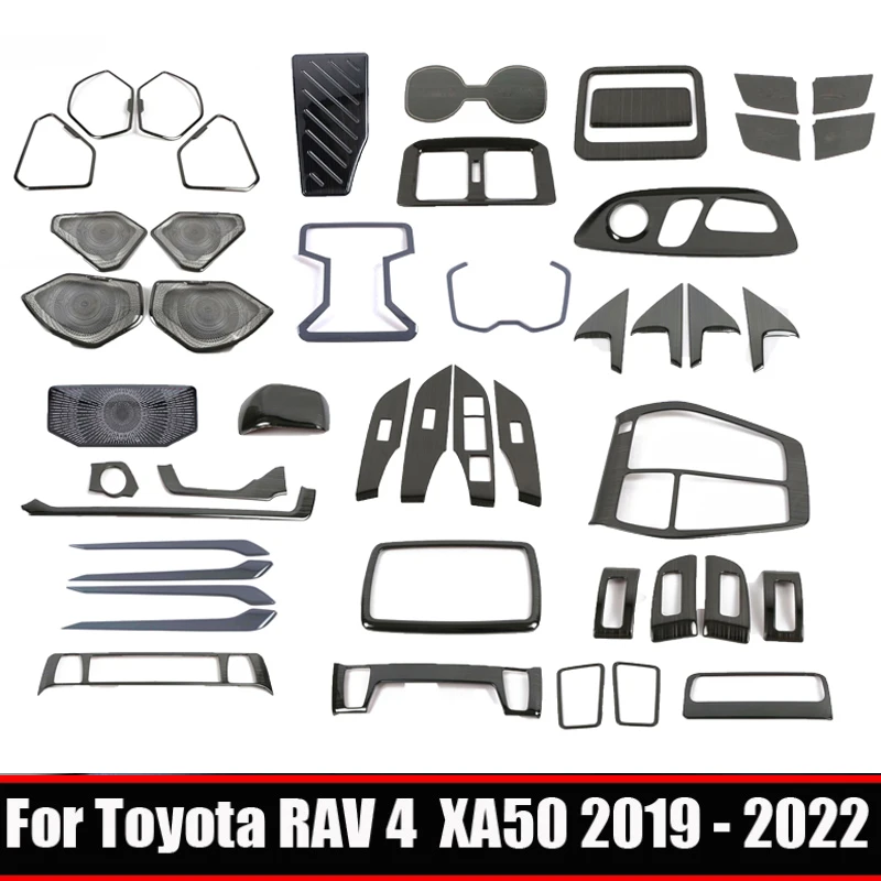 For Toyota RAV4 RAV 4 XA50 Hybrid 2019-2023 Interior Door Handle Water Cup Holder Central Control Air ConditionVent Outlet Trim