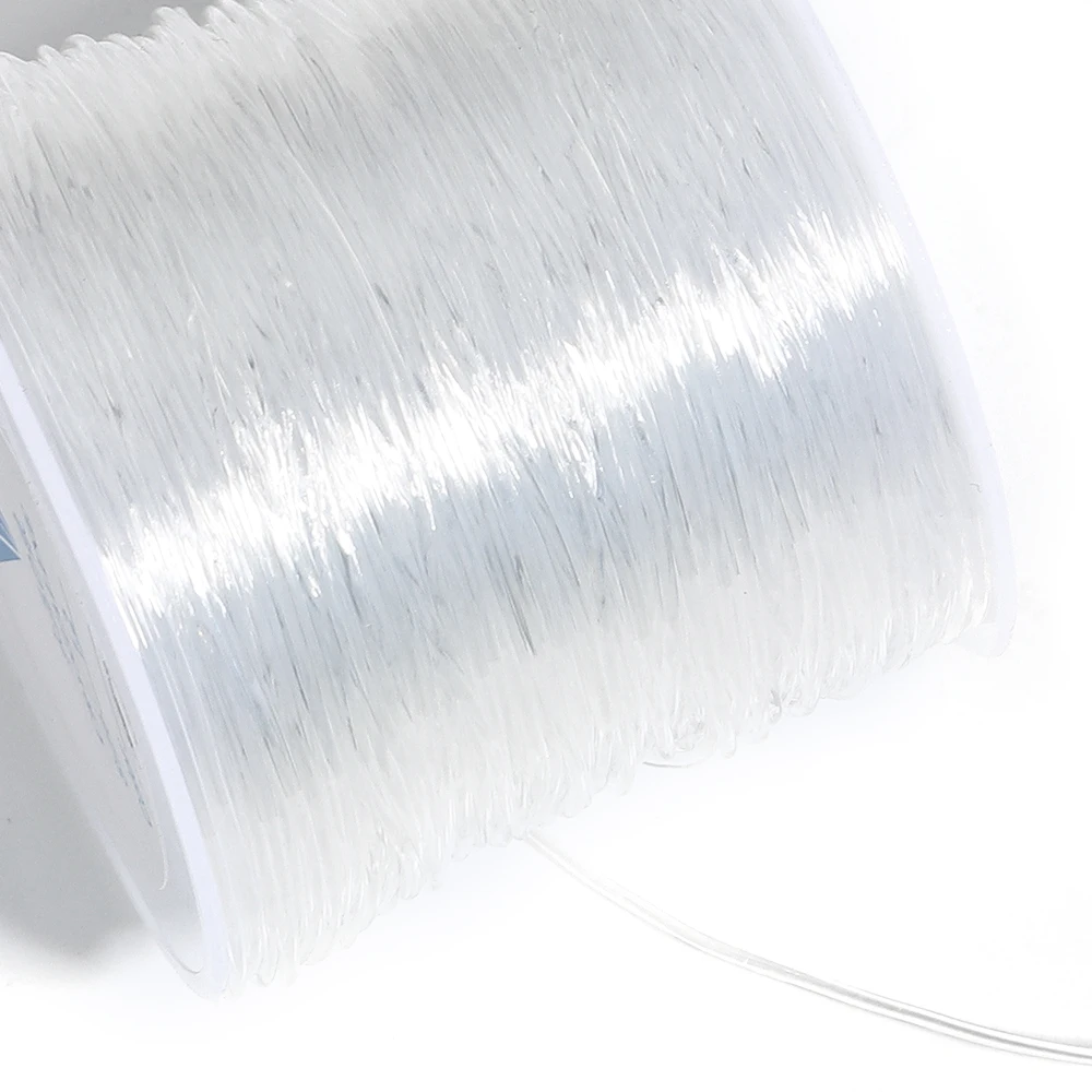 0.4-1.5mm fio elástico de cristal transparente diy miçangas cabos elásticos para fazer jóias suprimentos fio corda linha elástica