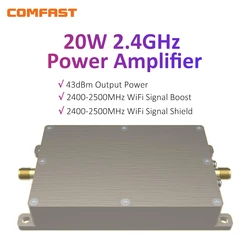 COMFAST-Wireless WiFi Signal Booster, Amplificador de Alta Potência, Extender Support Drone, Amplificador Unidirecional, 2.4GHz, 20W, 40W