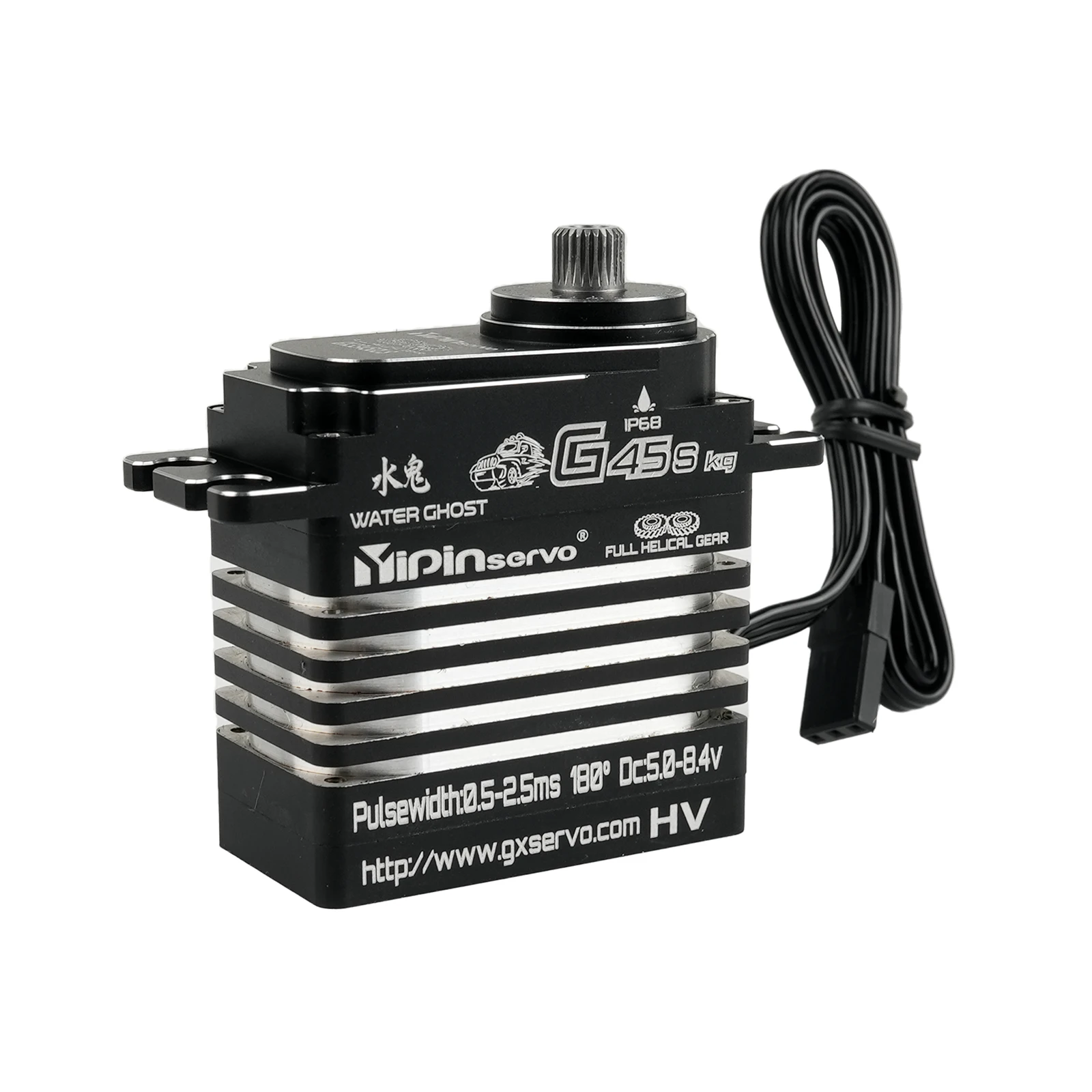 Professioneller 45 kg digitaler Servo-Kernlosmotor mit hohem Drehmoment, IP68, wasserdicht, 180 270 360 Grad, für Robotik-RC-Modelle