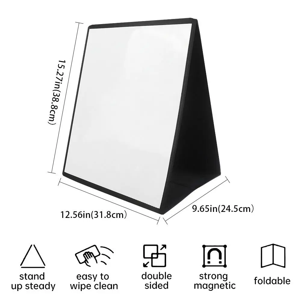 Desktop Foldable Drawing Board Standing Portable Whiteboard Reusable Erasable Memo Children
