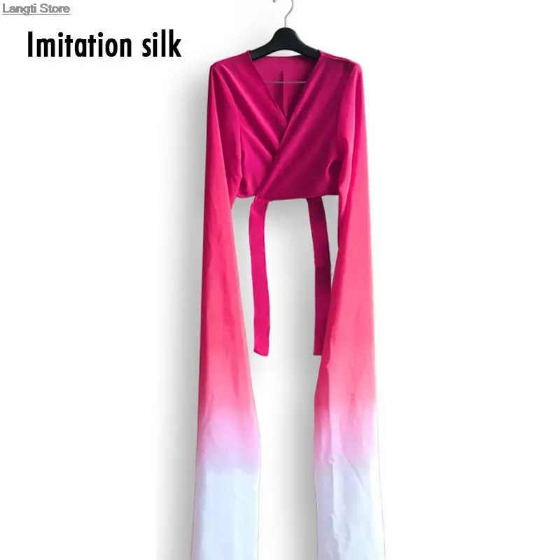 Women Traditional Chinese Dance Tops Water Sleeves Shuixiu Dance Sleeves Classical Dance Practice Perfomance Opera  Costume