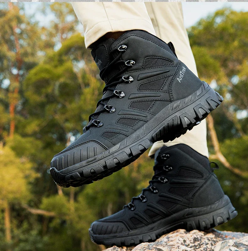 Herren Neue Armee-Stiefel Outdoor Ultraleichte Rutschfeste Schnelleinsatz-Knöchelstiefel Taktische Stiefel für Camping Arbeit Wasserdichte Jagdstiefel – Detail 32