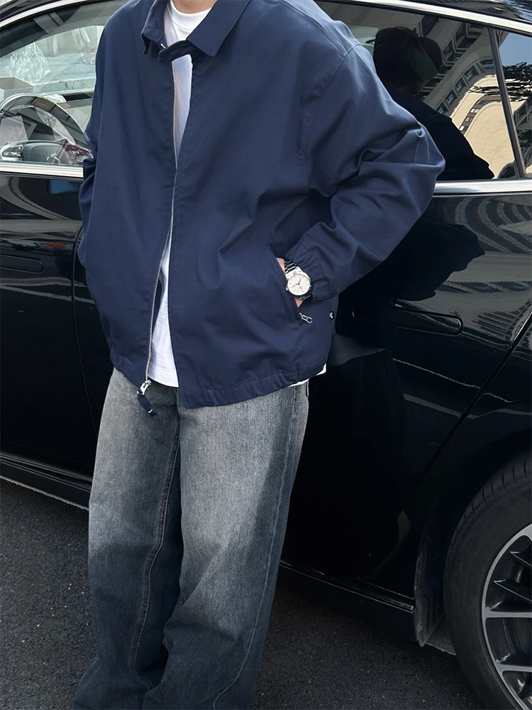 

Короткая куртка-пилот Cleanfit для мужчин, весенне-осенняя рабочая одежда, модный бренд, премиум-качество, американский стиль, синяя верхняя одежда, пальто