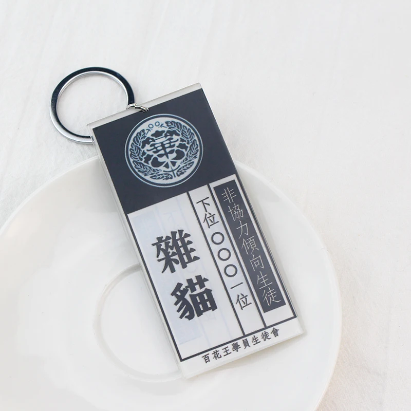  Acrylic Keychain Anime Cosplay Props Kakegurui Yumeko Jabami Pendant Accessories School Name Card Necklaces Charm Gifts