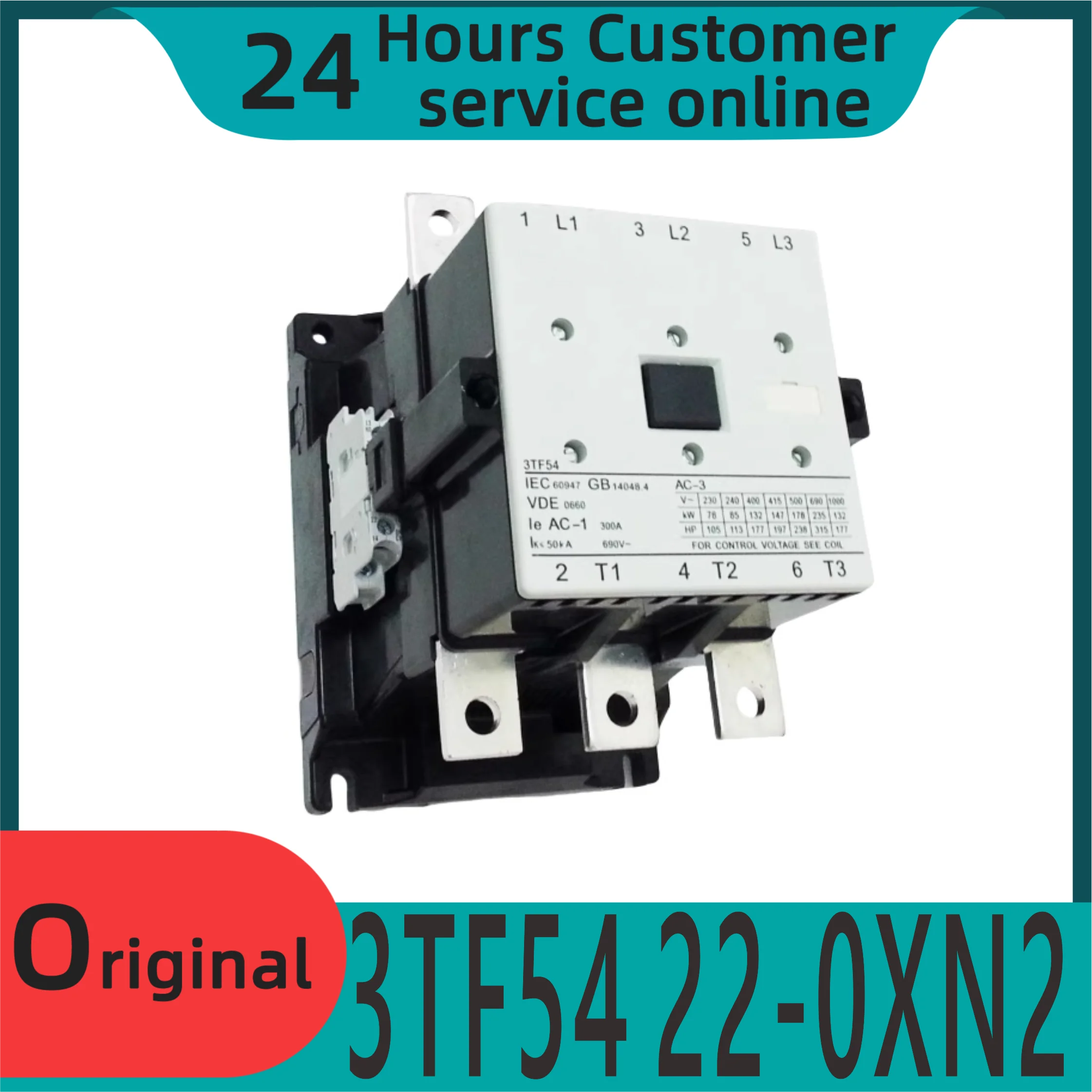 

New original AC contactor 3TF54 22-0XN2 300A 2 open 2 close 220V