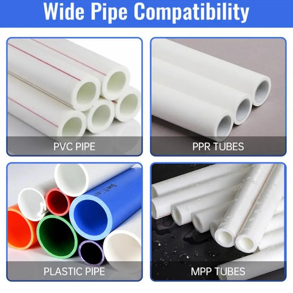 Water Pipe Threader Water Pipe Opener Tool Heat-treated Alloy Steel Pipe Threader 3 Head Caps for Internal External Threading