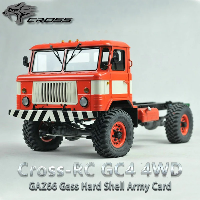 CROSSRC GC4 1/10 Remote Control GAZ66 Hard Shell Military Card Simulation Climbing Car 4wd Two Speed Model Car Toy