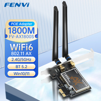 FENVI AX1800 WiFi 6 Adapter BT 5.2 1800Mbps PCIE Wireless Adapter Dual Band 5Ghz/2.4G 802.11AX MT7921 Wi-Fi 6 Card For Win 10/11