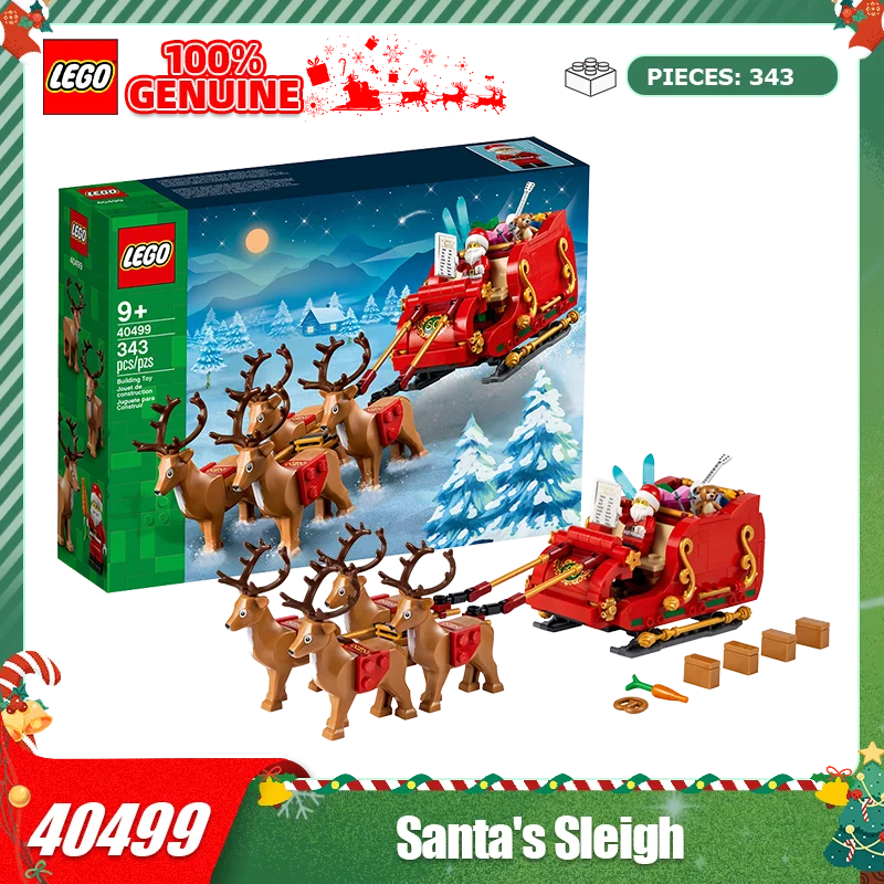 

Lego block toy 40499 Santa Claus sled toy desktop decoration ornament block boy and girl gifts