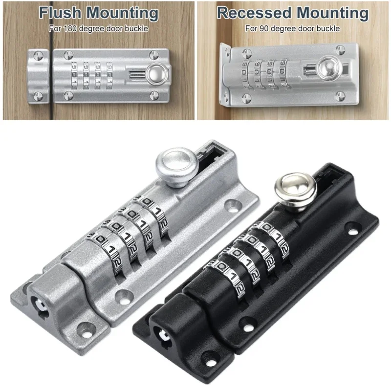 

4-значный кодовый замок для раздвижных дверей, бытовой кодовый замок для безопасности, механический цифровой замок для сараев/дверей/окон/амбаров