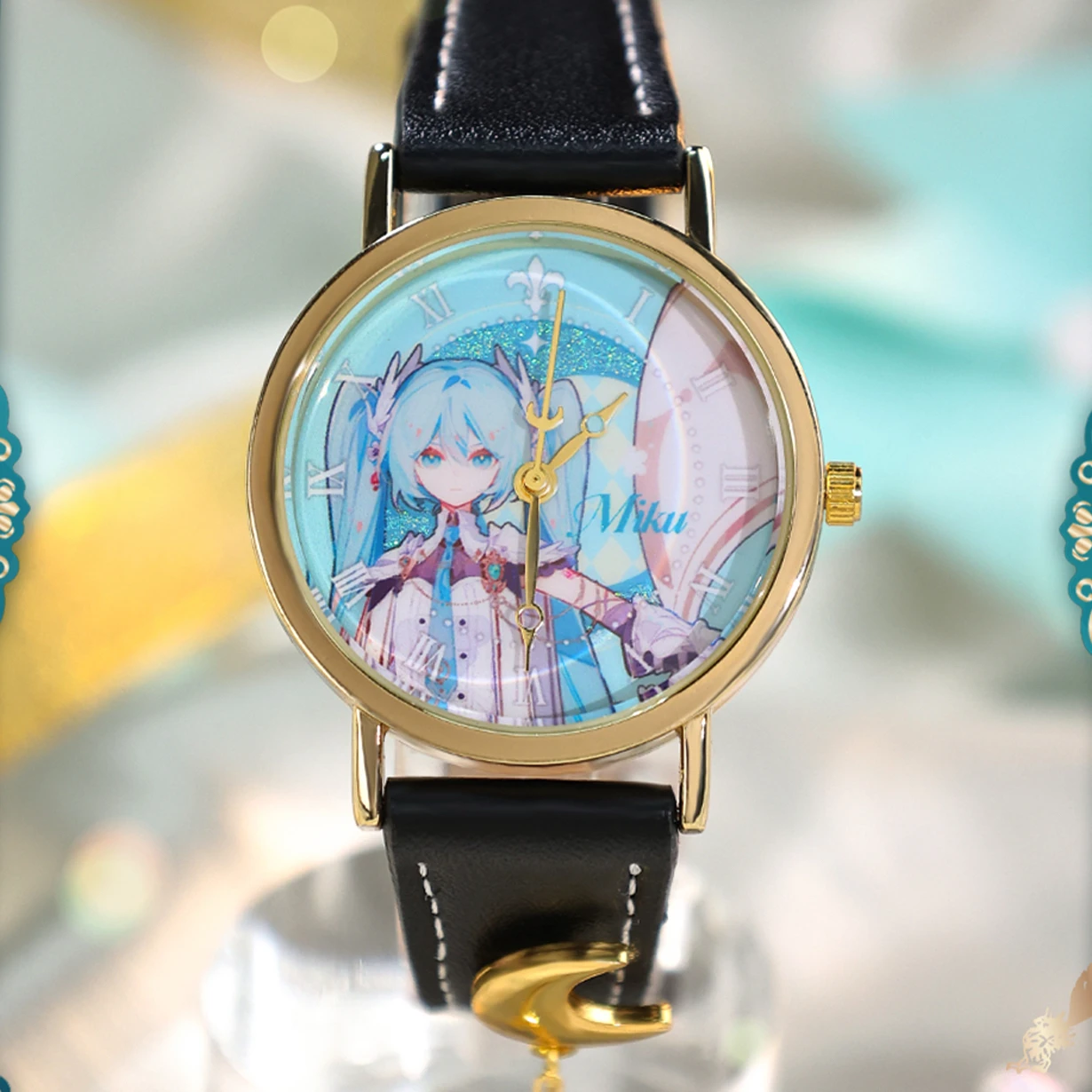 Fashion Ladies Quartz Watch Cosplay Anime Hatsune Miku Painting Style Wristwatches Waterproof Watch lovely gift