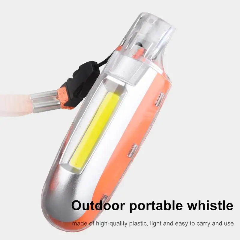 Survival Whistle With Lanyard 3 Modes Safety Whistle Keychain With Light And Lanyard Survival Whistle Keychain For Camping