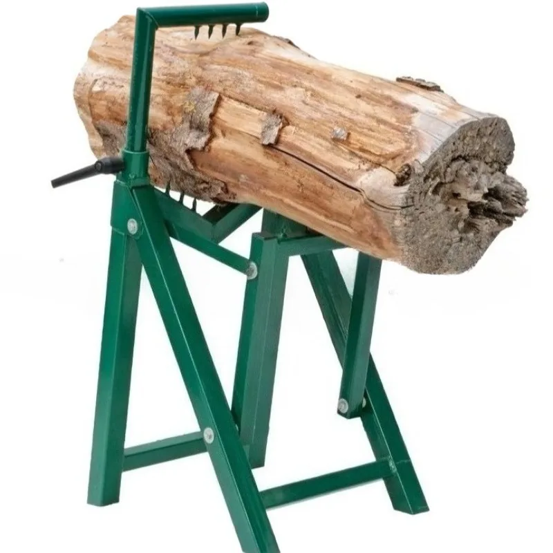 Large Capacity Sawhorse Log Splitter Stand Thickened Carbon Steel Firewood Splitting Rack Foldable Kindling Splitter Tool
