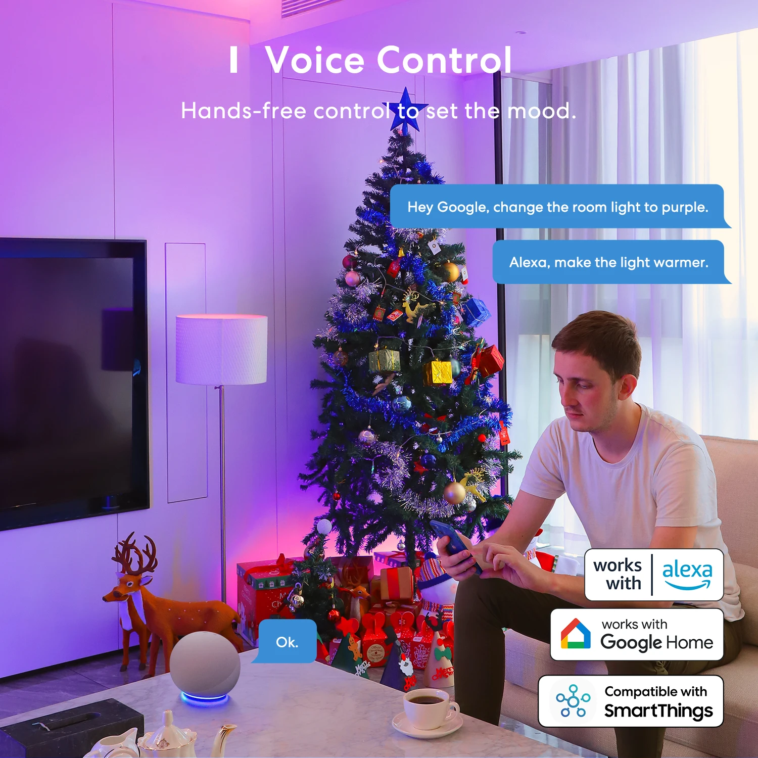 مصباح ليد ذكي Meross-WiFi ، إضاءة خافتة ، إضاءة داخلية ، مؤقت ، جهاز تحكم عن بعد ، اليكسكا ، جوجل ، سمارت ثينغز ، RGBWW ، E27 ، E26 ، RGBWW