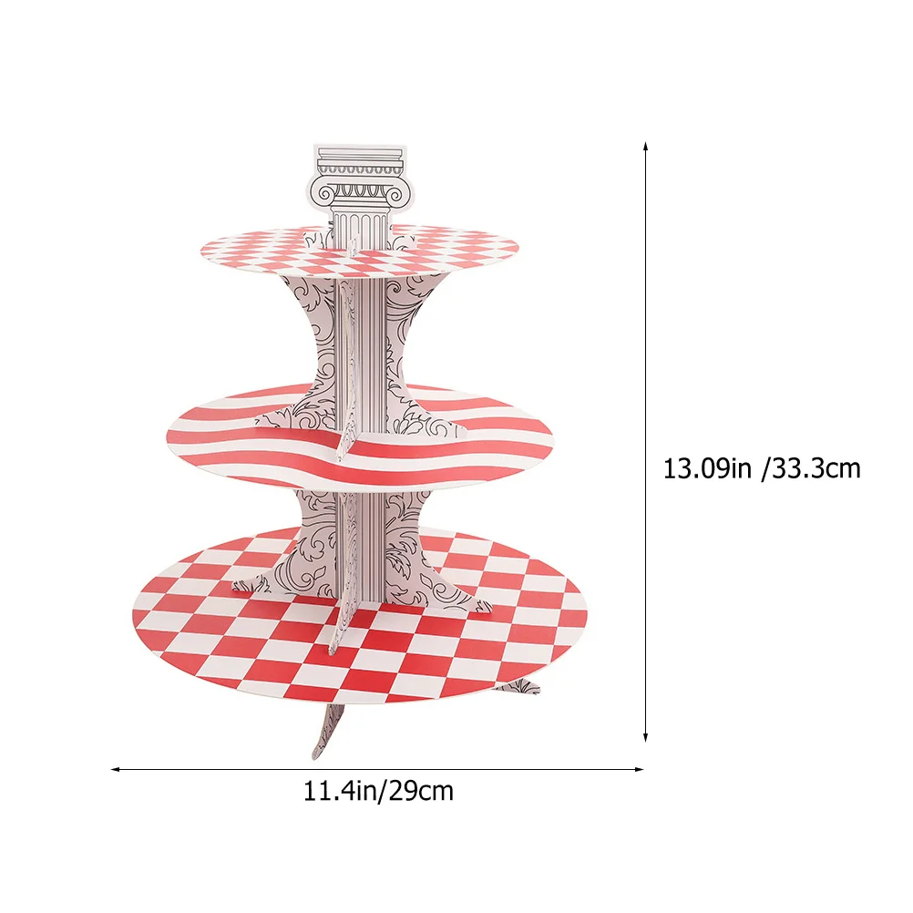 1Set Paper Cupcake Stand Multi-Tier Cake Holder Display Riser for Birthday Party Dessert Table Centerpiece Decoration