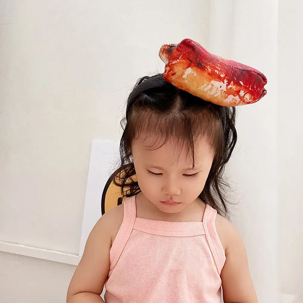 

Cute Strawberry Simulated Food Hair Hoop Vegetable Hamburg Hotdog Headband Spareribs Chicken Wing Wash Face