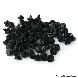 100Pcs 9mm 8mm 7mm Auto Fastener Clips for Car Bumper Door Panel Fender Liner Clips Retainer Plastic Car Body Push Pin Rivet